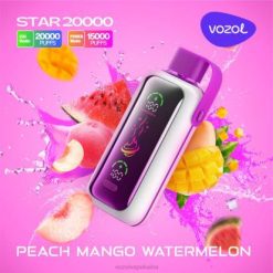 VOZOL Vape Kaina - VOZOL STAR 20 000 persikų mango arbūzas Z0HR411