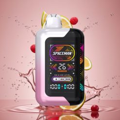 Spaceman SP40000 40000 užpukų 0% nikotino rožinis limonadas 20ml 1000mAh