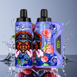 VapSolo VIKING 12000 Pūkų Disposable Vape Mėlynųjų aviečių ir aviečių, 22ml, Type-C