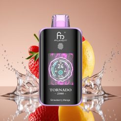 Fumot Tornado 25000 Puffs Braškė-Mangas HD Ekranas 700mAh 20ml 0/2%/3%/5%