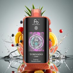 Fumot Tornado 25000 Puffs Troposkiečių Vaivorykštės Sprogimas, HD Ekranas, 700mAh, Type-C