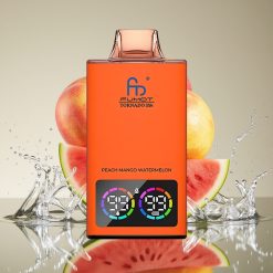 Fumot Tornado 35K 35000 išsikraunamas vape persikas mango arbūzas, Dual Mesh Coil, 15ml
