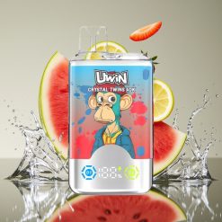 UWIN Crystal Twins 40000 Puffs, 0.6Ω, 32ml, 850mAh, Type-C, Braškė-Vandmelonas-Citrina-Laimas