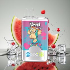UWIN Crystal Twins 40000 Puffs Arbūzas ir Uogų Ledas, 32ml, 850mAh, Type-C