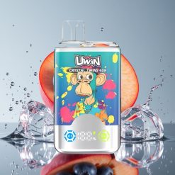 UWIN Crystal Twins 40000 Puffs - Mėlynųjų Agurkų ir Persikų Ledas, 32ml, 850mAh