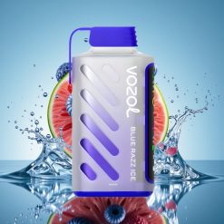 VOZOL Gear Power 20000 Puffs, S.i.L.C. Tech, Dvigubas Tinklas, 20mL, Mėlynasis Šaltasis Serbentas