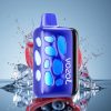 VOZOL RAVE 40000 Disposable Vape Mėlynųjų Serbentų Ledas, 1000mAh, 20/50mg/ml